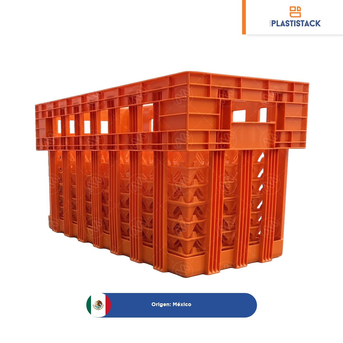 kit caja tehuacan con 12 nuevas charolas para 30 huevos plastistack naranja 002